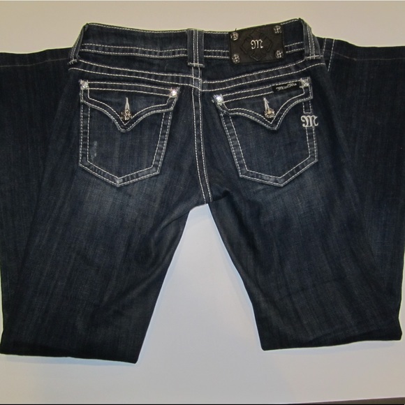 Miss Me Denim - Miss Me JP4009-2 Distressed Bootcut Jeans Sz 27